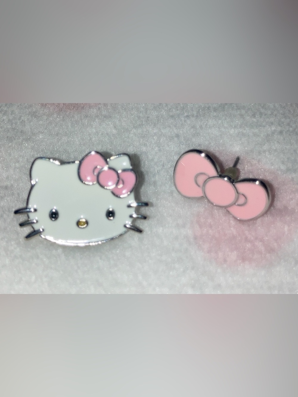 Sanrio Hello Kitty White & Pink Stud Earrings